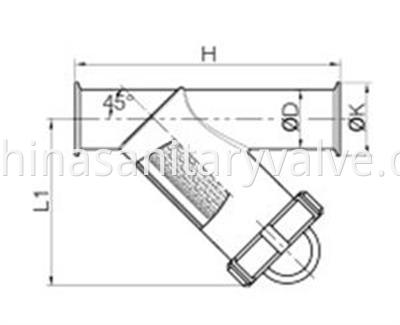 sanitary clamped Y-type strainer